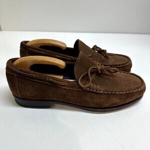 VERY GOOD Carmina x Epaulet Snuff Brown Suede String Loafers Hand Grade US 7.5 D